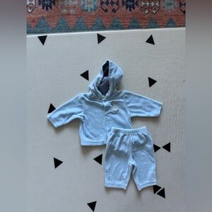 Circo Baby|Baby boy Soft Velour two piece matching set in sky blue•sweater/pants